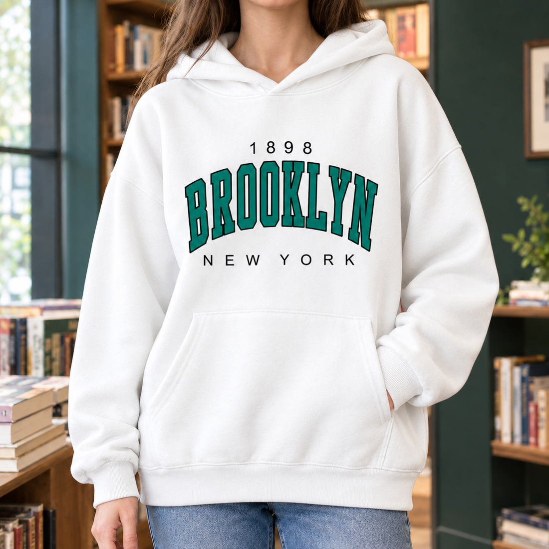 Rhea-Claire Graphic Hoodie - White