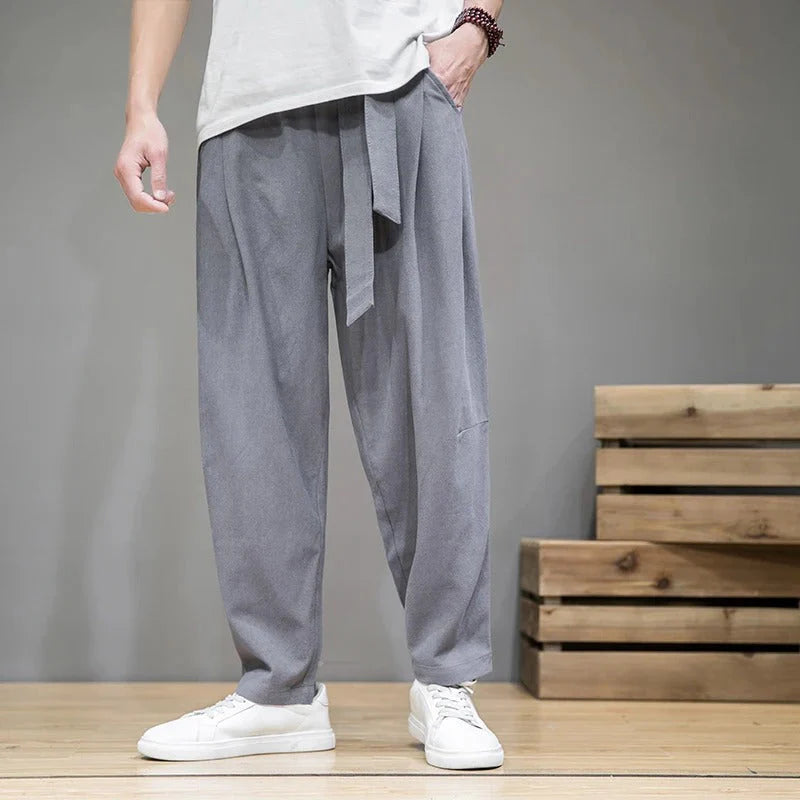 Valence Drawstring Pants - Gray