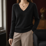 Kara V-Neck Sweater - Black