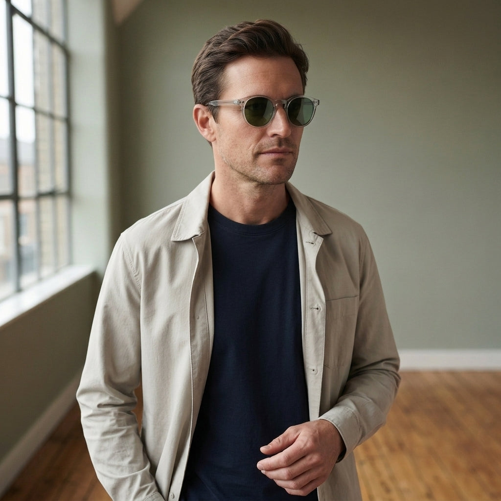 Austin Round Sunglasses - Transparent