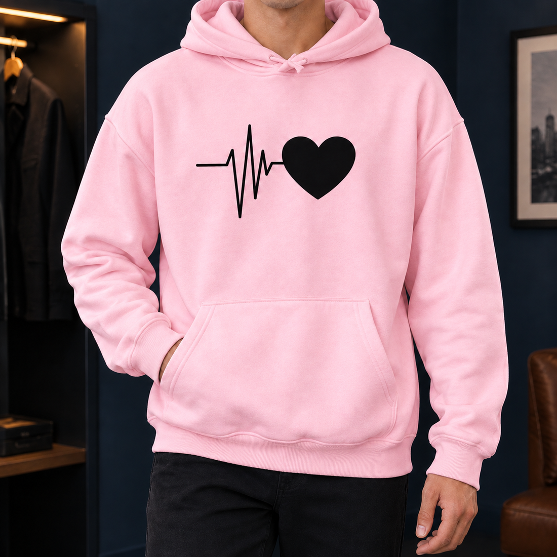 Oliver Heartbeat Hoodie - Pink