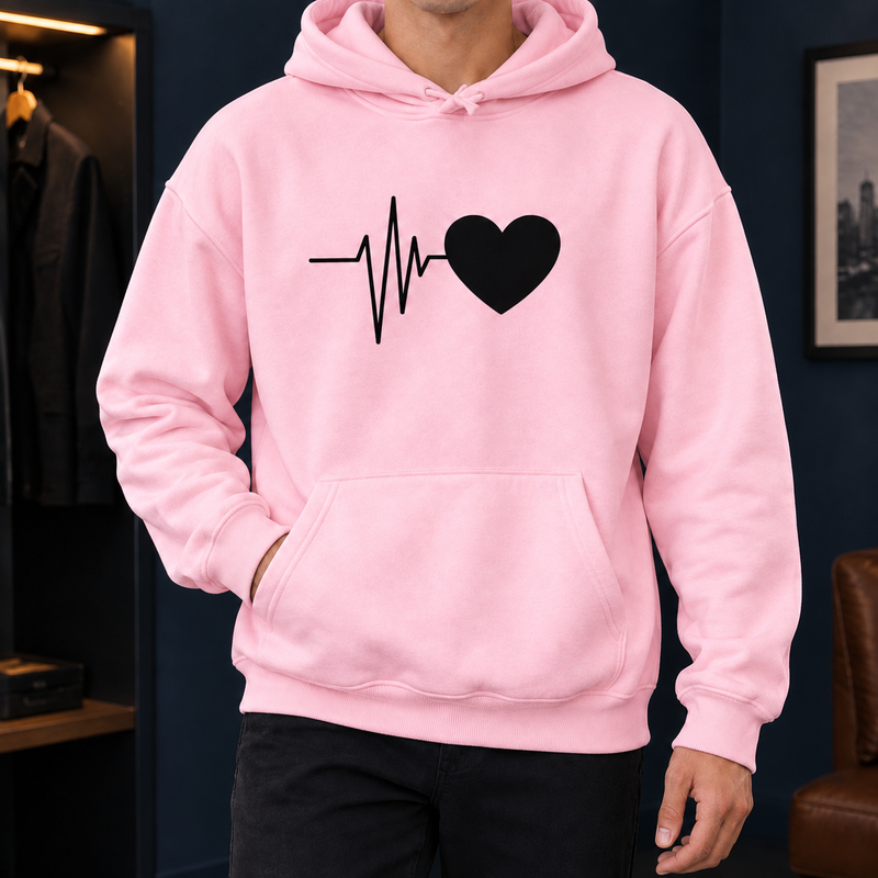 Oliver Heartbeat Hoodie - Pink