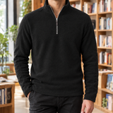 Boniface Quarter-Zip Top - Black