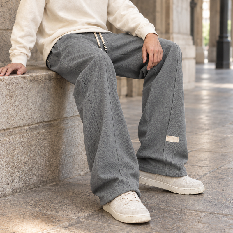 Carter Wide Leg Pants - Gray