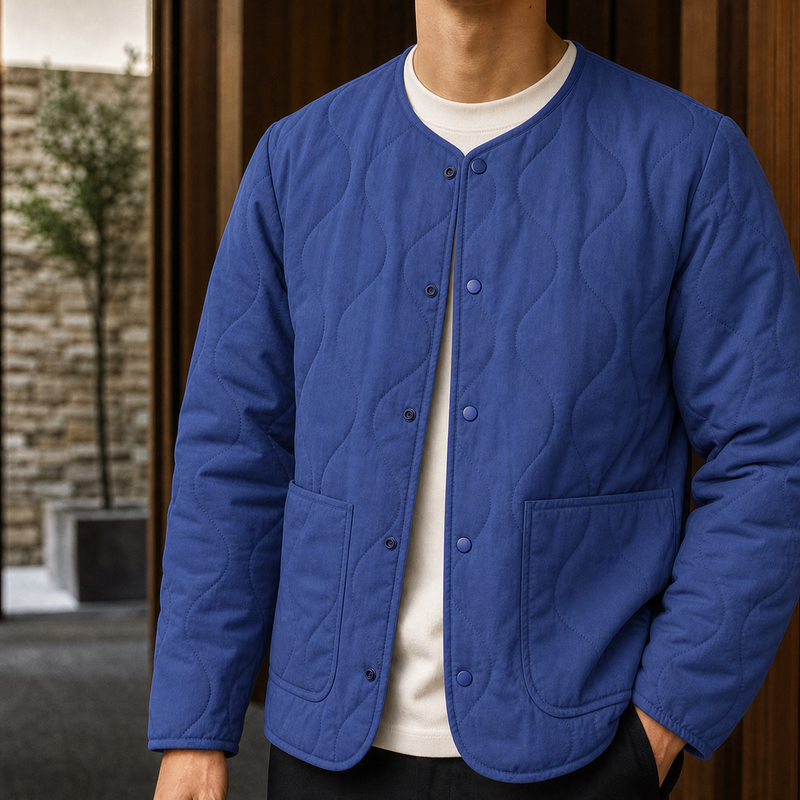 Harlan Quilted Jacket - Royal Blue