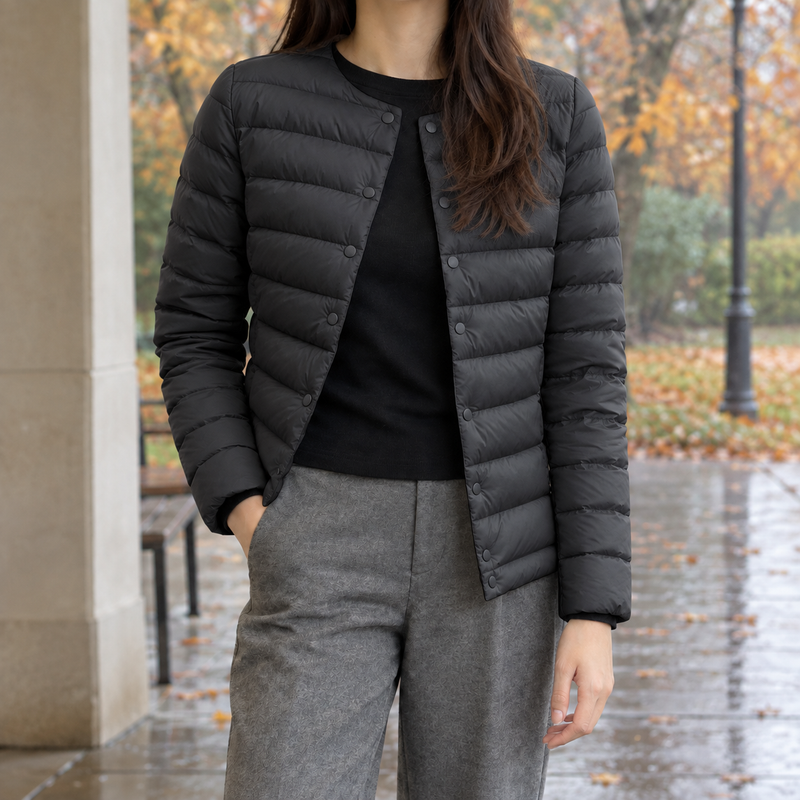 Valeria-Rae Quilted Jacket - Black