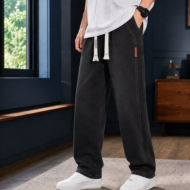 Norbert Wide Leg Jeans - Black