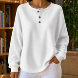 Annabel-Louise Waffle Sweater - White