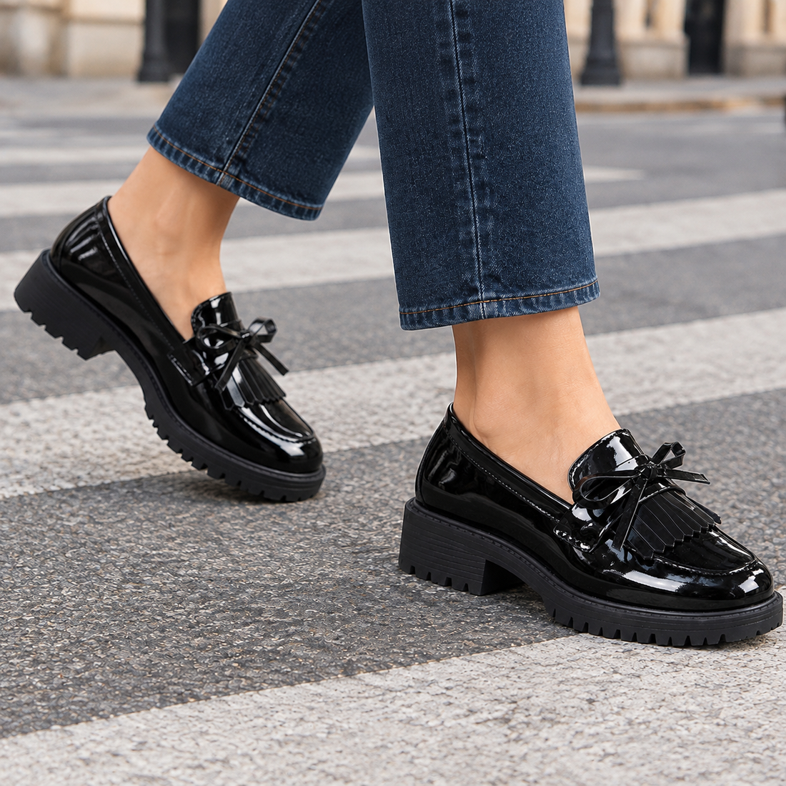 Gonzaga Patent Loafers - Black
