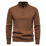Leeroy Half-Zip Sweater - Brown