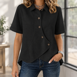 Pomeline-Louise Asymmetric Shirt - Black