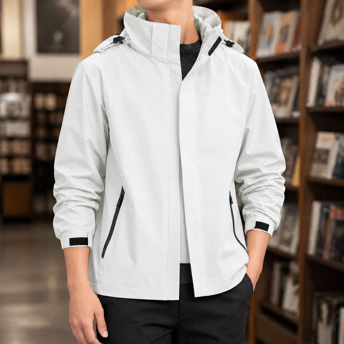 Edouard Hooded Jacket - Men's Model-white