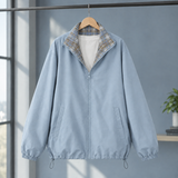 Magnus Plaid Collar Jacket - Blue
