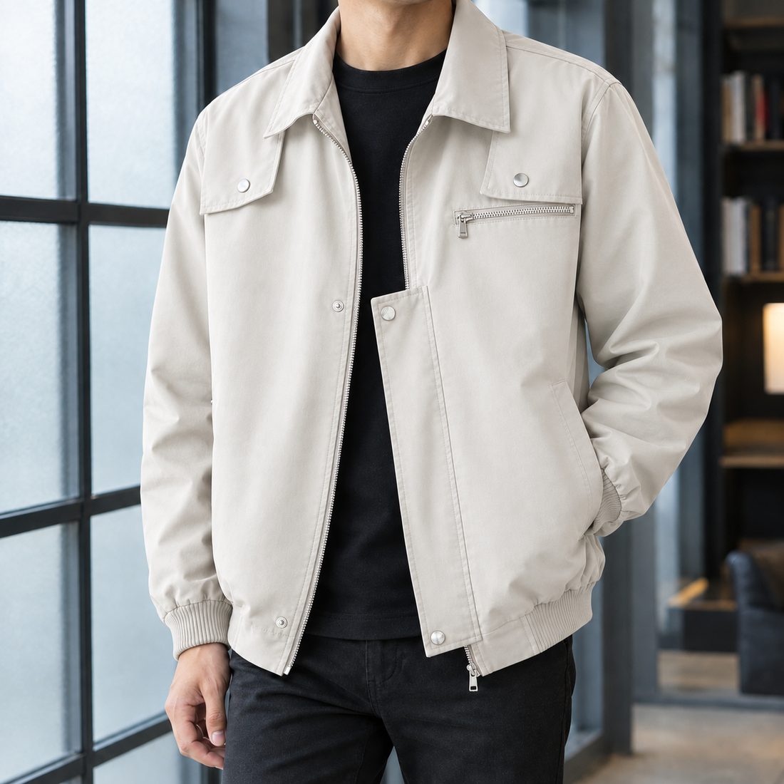 Hudson Utility Jacket - Stone
