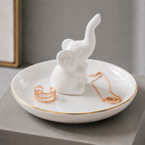 Romano Porcelain Jewelry Tray - White Elephant