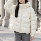 Thalia-Pearl Quilted Jacket - Light Cream