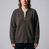 Fenella Zip Cardigan - Coffee