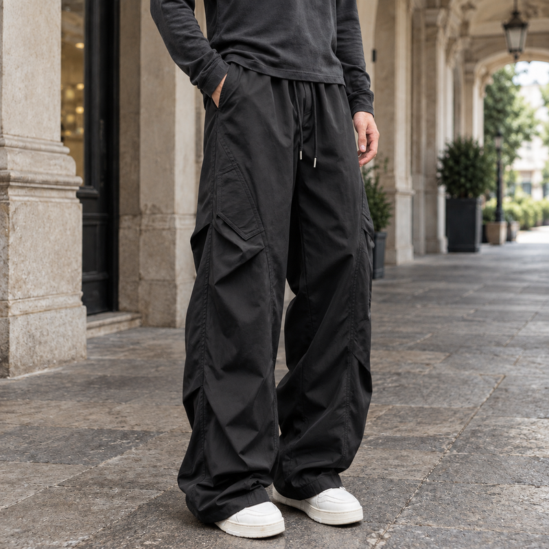 Dorian Wide-Leg Pants - Black