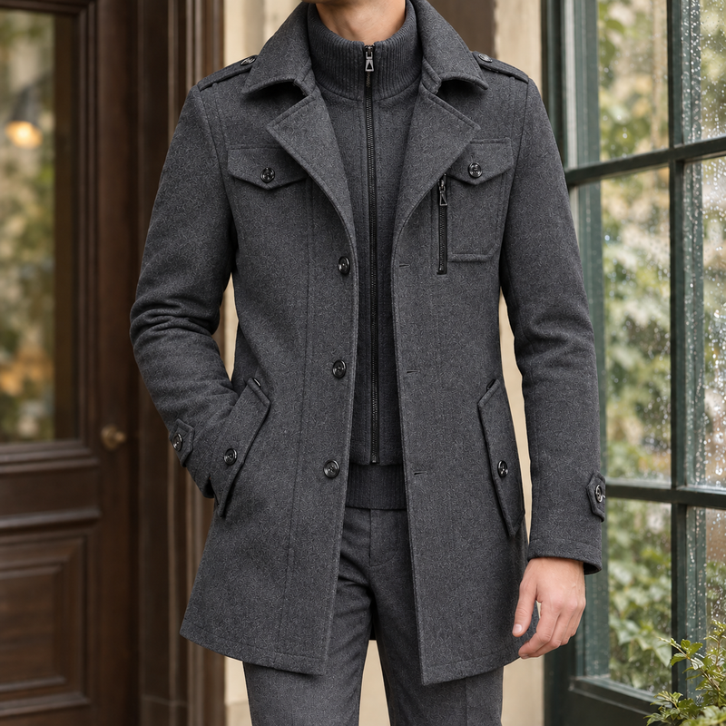 Harlan Wool Coat - Gray