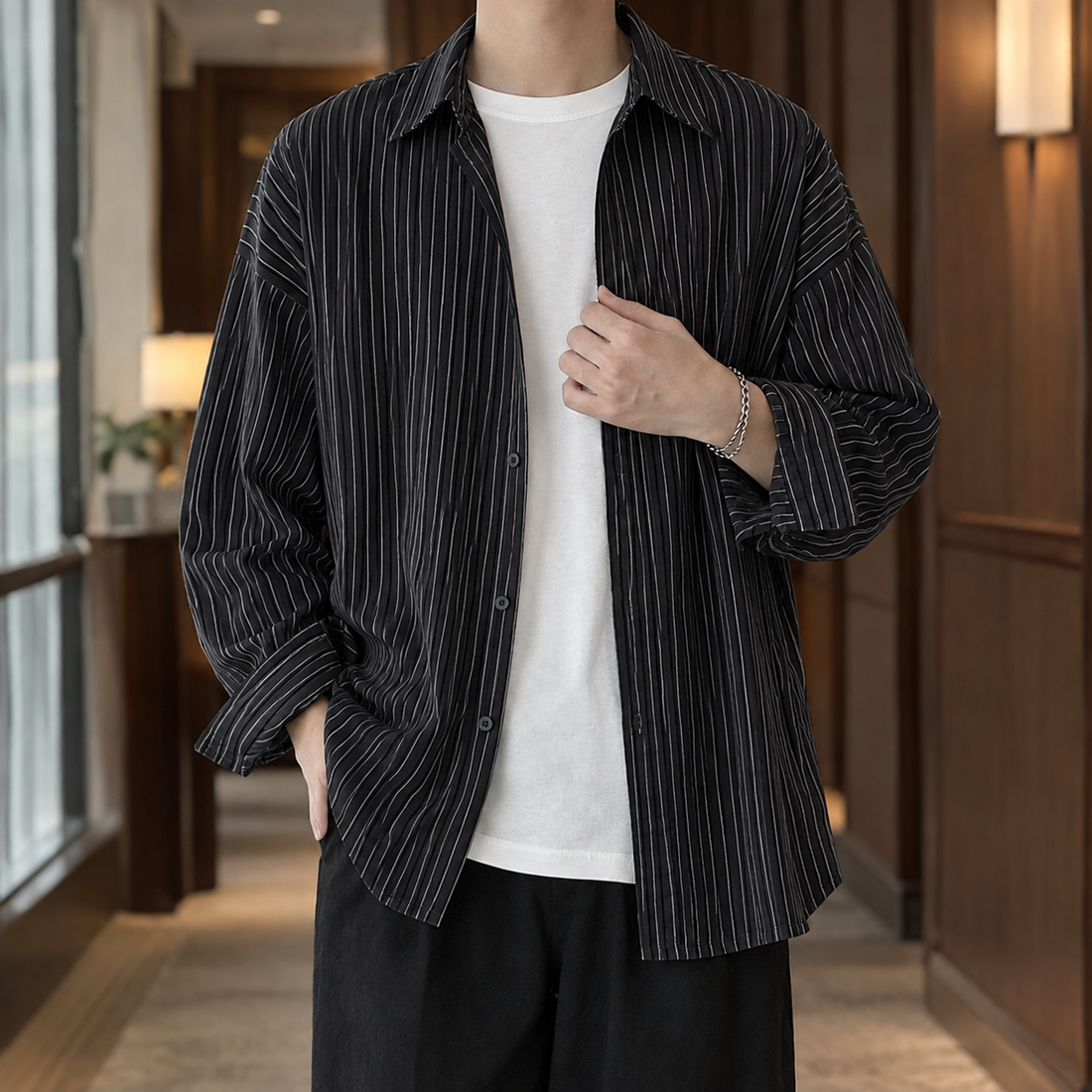 Florian Relaxed Shirt - Black