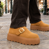 Sabatini Platform Monk Shoes - Camel