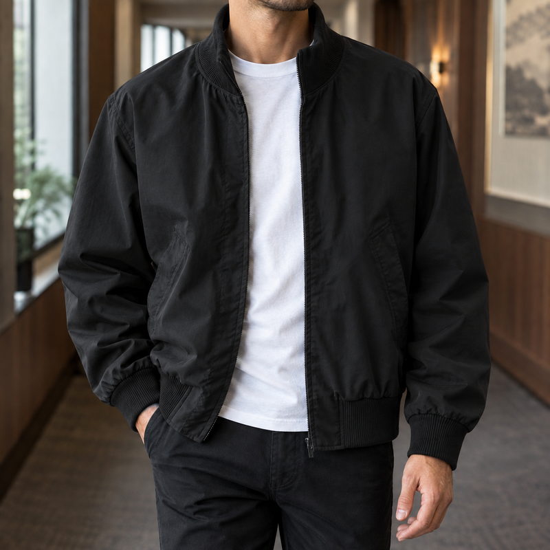 Hudson Aviator Jacket - Black