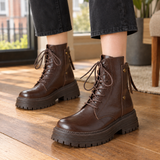 Caprera-Arezzo Lace-Up Boots - Brown