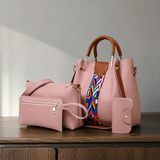 Arcuri Geo Handbag Set - Pink