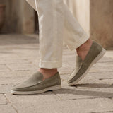 Vittorio Suede Loafers - Olive Green