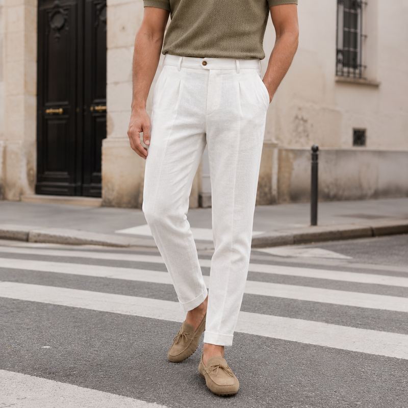 Austin Tapered Pants - White