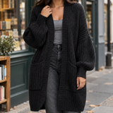 Agnes-Faye Chunky Cardigan - Black