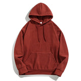 Belgarvia Corduroy Hoodie - Burgundy
