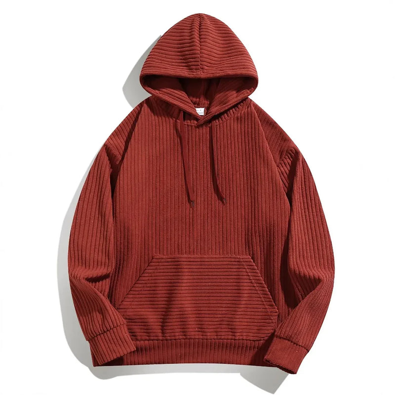 Belgarvia Corduroy Hoodie - Burgundy