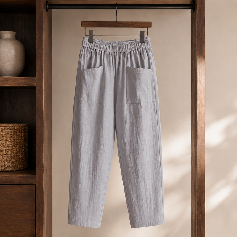Elowen-Grace Relaxed Pants - Gray
