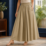 Carlotta Gathered Maxi Skirt - Khaki