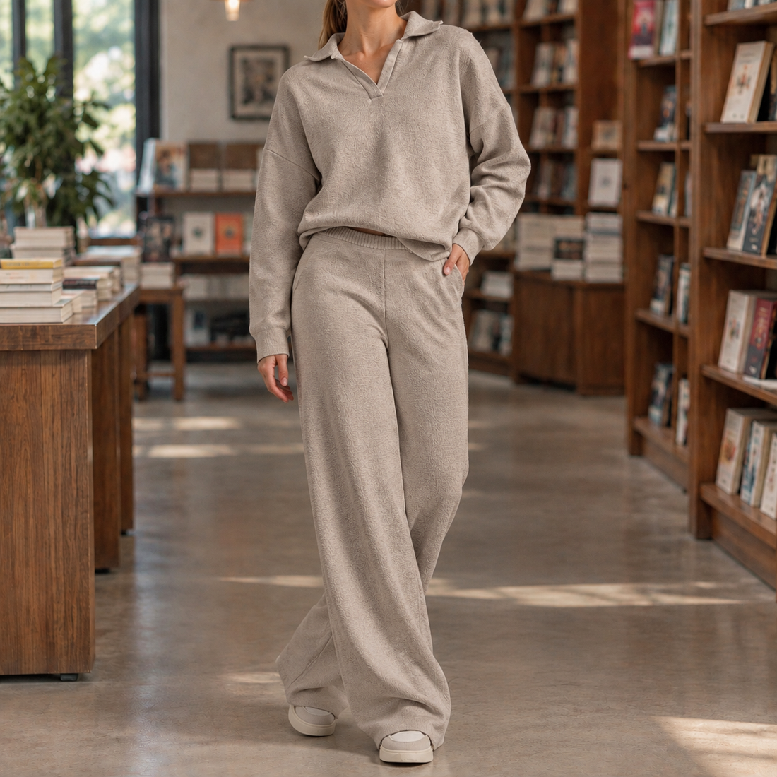Genevieve-Faye Relaxed Set - Khaki