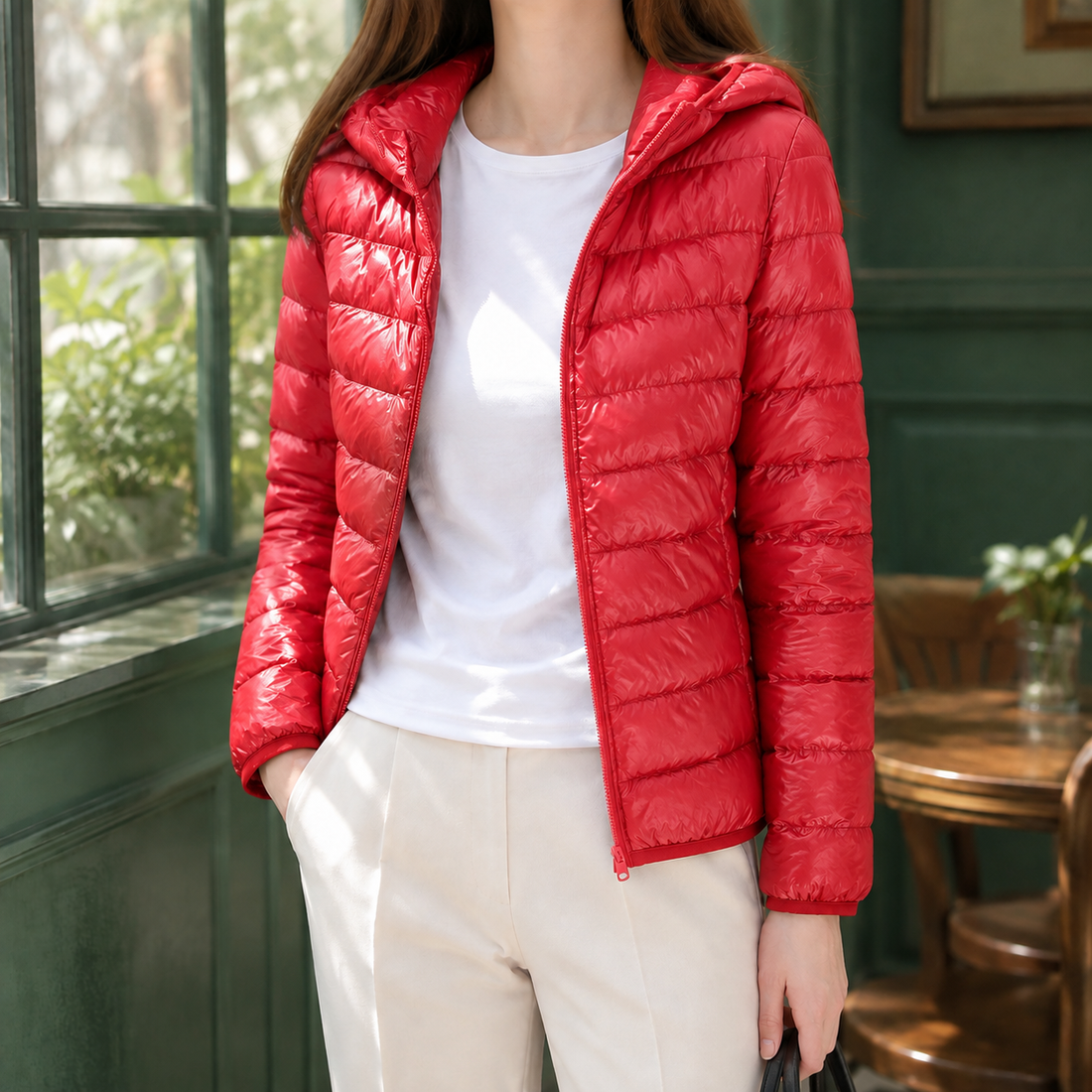 Isabeau-Mae Cashmere Jacket - Red