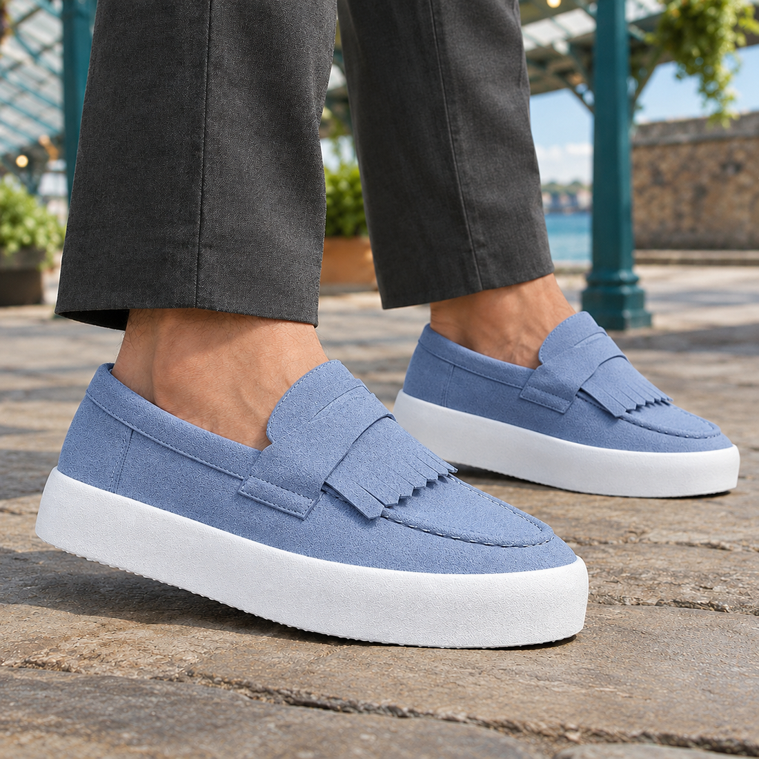 Doria Kiltie Loafers - Blue