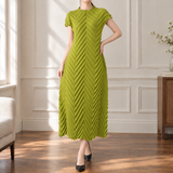 Cerys-Elise Chevron Dress - Green