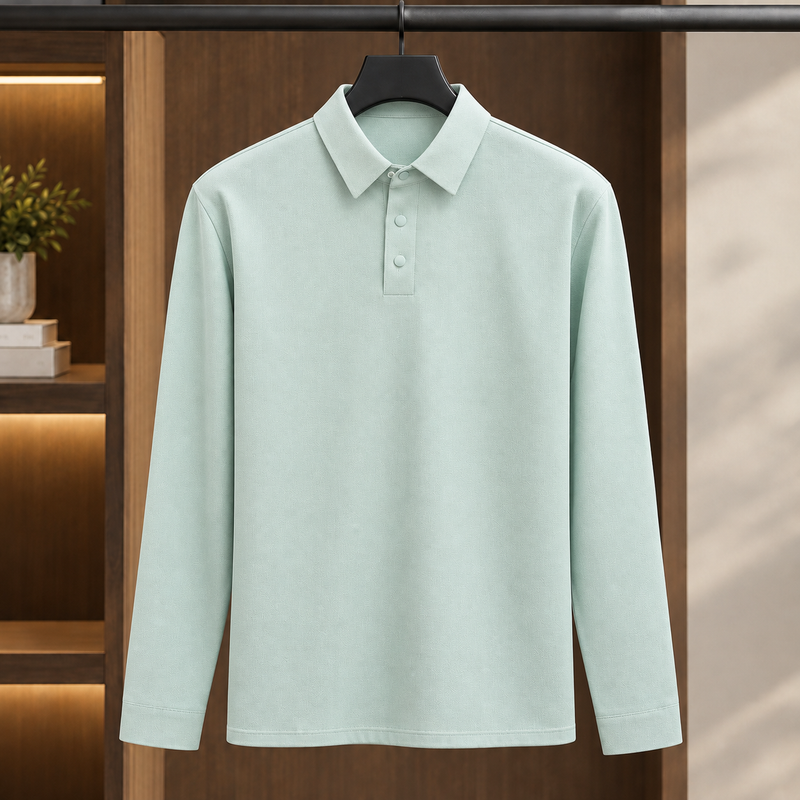 Dorian Collared Polo - Mint Green