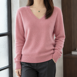 Natalie V-Neck Sweater - Pink