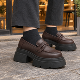 Erbetta Platform Loafers - Dark Brown