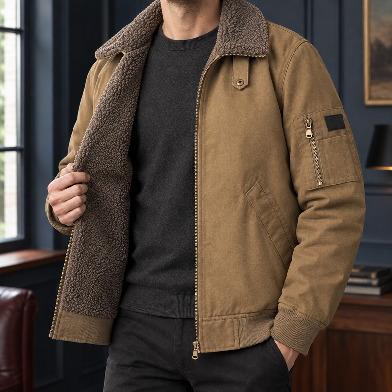 Marco Bomber Jacket - Camel
