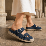 Peretti Buckle Sandals - Blue
