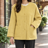 Angelique-Lane Relaxed Wool Jacket - Yellow