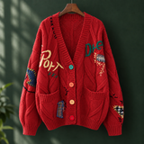 Rebecca Embroidered Cardigan - Red