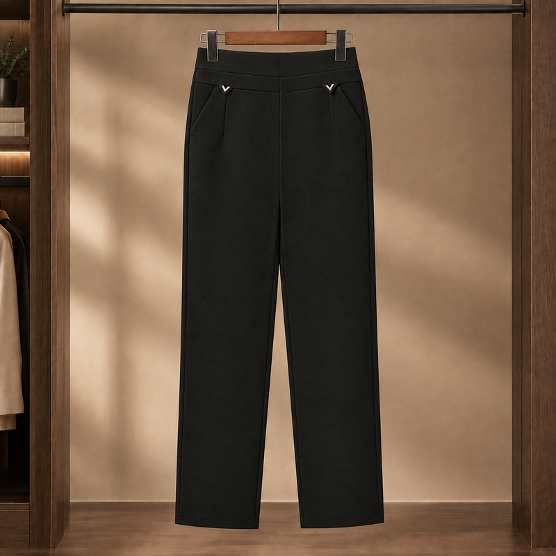 Esther-Hope Straight Leg Pants - Black