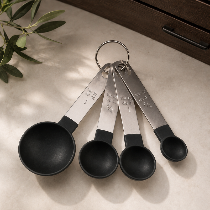 Yannick Stainless Measuring Spoons - Black