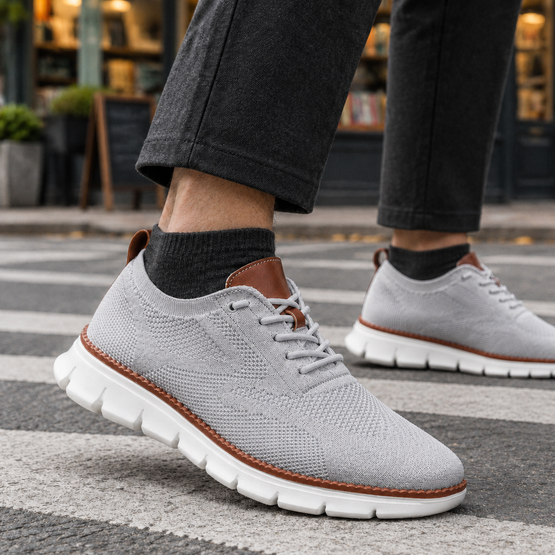 Colonna Knit Sneakers - Gray