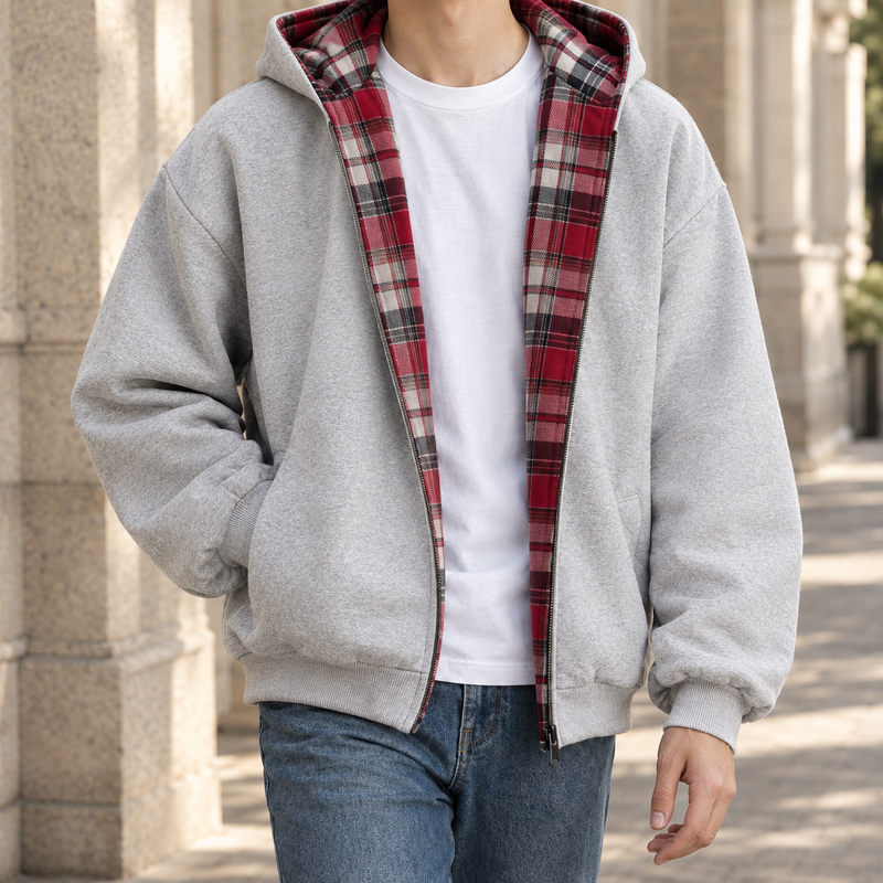 Marco Reversible Hooded Jacket - Red